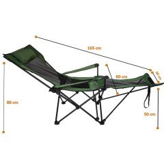FUNKY CHAIRS Lazy 3 Pozisyonlu Yatabilen Kamp Sandalyesi Yeşil