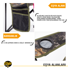 FUNKY CHAIRS V2 Meşe Kamuflaj Lüks Kamp Sandalyesi