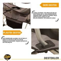 FUNKY CHAIRS Lazy 3 Plus Yatabilen Kamp Sandalyesi Gri