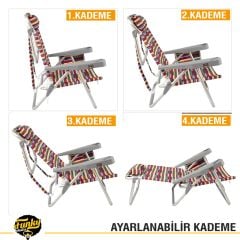 FUNKY CHAIRS Beach Star Plaj Şezlong Sandalye-Multicolor