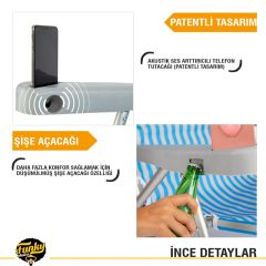 FUNKY CHAIRS Beach Star Plaj Şezlong Sandalye-Multicolor