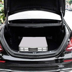 FUNKY CHAIRS Katlanabilir Deluxe Piknik Masası Seti Kalın Profil Gri