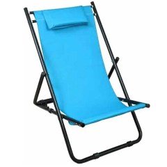 FUNKY CHAIRS Katlanır 5 Kademeli Plaj Şezlong Sandalye Açık Mavi