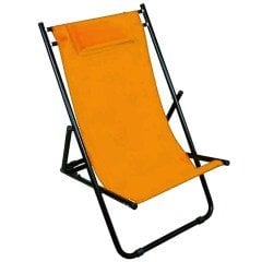 FUNKY CHAIRS Katlanır 5 Kademeli Plaj Şezlong Sandalye Turuncu