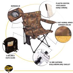 FUNKY CHAIRS V2 Taktik Kamuflaj Lüks Kamp Sandalyesi
