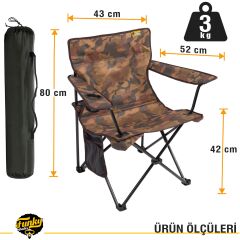 FUNKY CHAIRS V2 Taktik Kamuflaj Lüks Kamp Sandalyesi