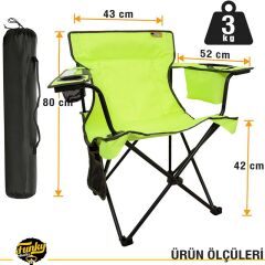 FUNKY CHAIRS Cool Ice Neon Yeşil Lüks Kamp Sandalyesi