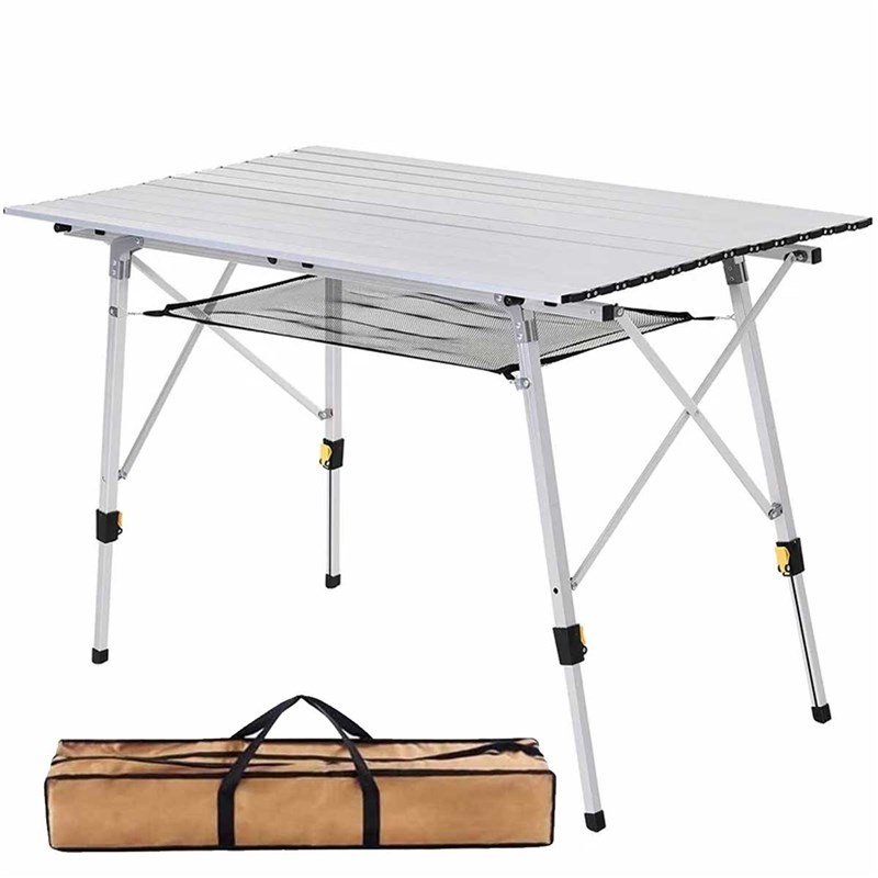 FUNKY CHAIRS Elite XL Alüminyum Teleskopik Ayaklı Kamp Piknik Masası - Gri