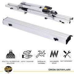 FUNKY CHAIRS Elite XL Alüminyum Teleskopik Ayaklı Kamp Piknik Masası - Gri