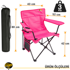 FUNKY CHAIRS V2 Pembe Lüks Kamp Sandalyesi