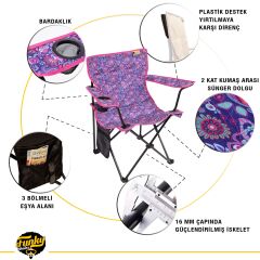 FUNKY CHAIRS V2 Crazy Purple Lüks Kamp Sandalyesi