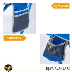 FUNKY CHAIRS Comfort 3 Kademeli Katlanabilir Kamp Sandalyesi - Mavi