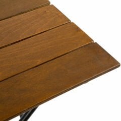 FUNKY CHAIRS Elegance Ceviz Desen Katlanabilir Kamp ve Piknik Masası 50x50x50cm