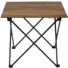 FUNKY CHAIRS Elegance Ceviz Desen Katlanabilir Kamp ve Piknik Masası 68x70x60cm