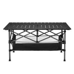 FUNKY CHAIRS Family Large Katlanabilir Alüminyum Kamp Masası (95x55x68cm) - Siyah