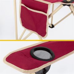 Funky Chairs Camper Katlanabilir Kamp Piknik Sandalyesi - Bordo/Krem