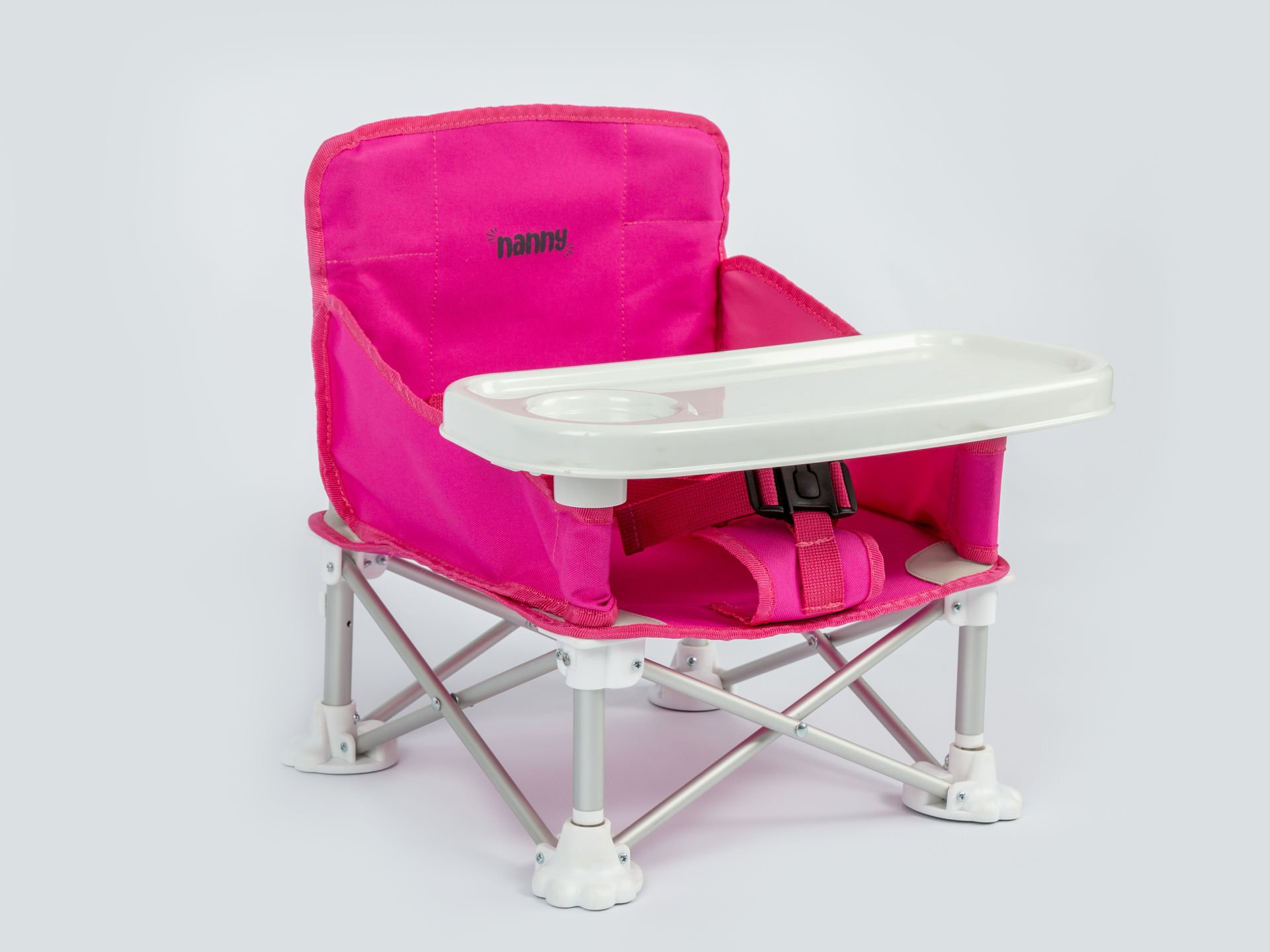 NANNY Deluxe Portatif Katlanabilir Mama Sandalyesi Fuşya