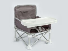 NANNY Deluxe Portatif Katlanabilir Mama Sandalyesi koyu gri