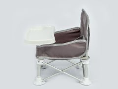 NANNY Deluxe Portatif Katlanabilir Mama Sandalyesi koyu gri