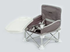 NANNY Deluxe Portatif Katlanabilir Mama Sandalyesi koyu gri