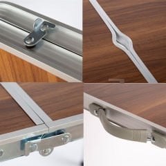 FUNKY CHAIRS Taburesiz Katlanabilir Piknik Masası - Ahşap Desen