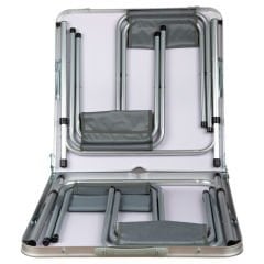 FUNKY CHAIRS Taburesiz Katlanabilir Piknik Masası - Ahşap Desen