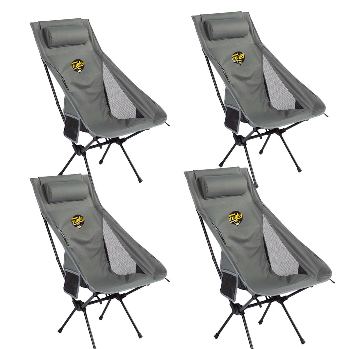 FUNKY CHAIRS Sky Ultralight Katlanabilir Kamp Sandalyesi 4'lü