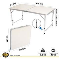 Taburesiz Katlanabilir Piknik Masası - Gri