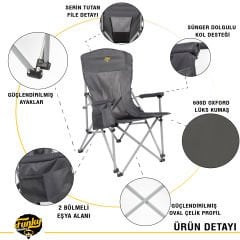 FUNKY CHAIRS Big Small Kamp Sandalyesi - Gri