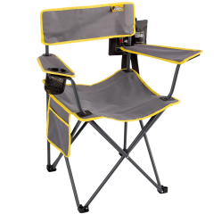 FUNKY CHAIRS Camper Katlanabilir Kamp Piknik Sandalyesi - Gri/Sarı