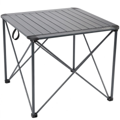 FUNKY CHAIRS Titanium Katlanabilir Çantalı Alüminyum Kamp ve Piknik Masası 68*68*58 - Füme