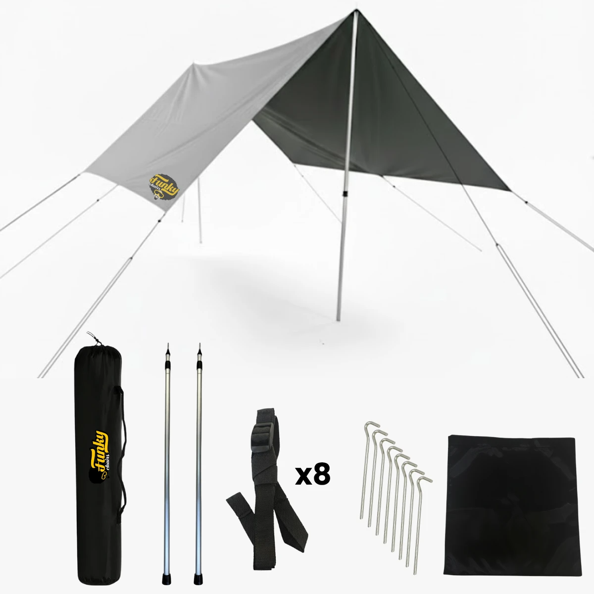 FUNKY CHAIRS Tarp Gölgelik ve Çadır Tentesi Kamp Brandası ve Karavan Tentesi 295x400 cm