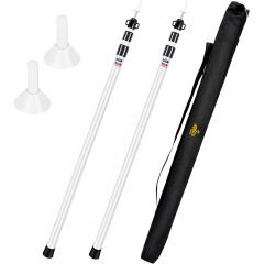 FUNKY CHAIRS 2 Adet Ayarlanabilir Teleskopik Alüminyum Tarp Tente Çadır Direği 230 cm