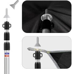 FUNKY CHAIRS 2 Adet Ayarlanabilir Teleskopik Alüminyum Tarp Tente Çadır Direği 230 cm