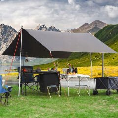 FUNKY CHAIRS 2 Adet Ayarlanabilir Teleskopik Alüminyum Tarp Tente Çadır Direği 230 cm